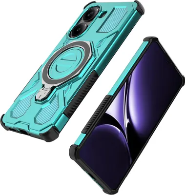 Obrázek produktu pro Odolný kryt na mobil pro Xiaomi Poco X7 Pro /Redmi Turbo 4, robustní pouzdro s prstenovým stojánkem, magnetický držák a stojánkem mátově zelená