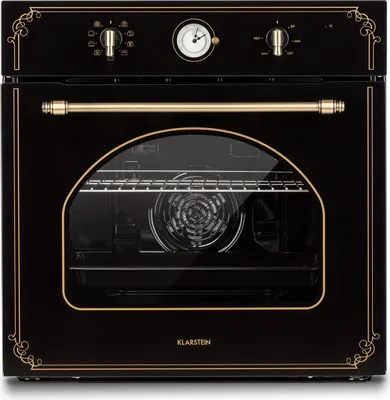 Produktbild von Klarstein Victoria, vstavaná elektrická rúra, 70 l, 50-250 °C, 9 funkcií, časovač, retro rúra, 10 políc, odnímateľné dvierka rúry pre ľahké čistenie, čierna