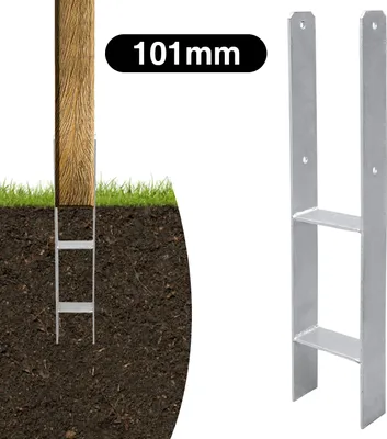 Produktbild von Jopassy 6x H-Anker Pfostenanker H-Anker H-Pfostenanker Pfostenträger Pfostenhalter 101mm 600MM