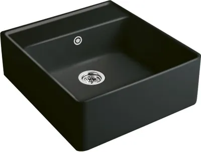Produktbild von Villeroy & Boch Spülstein Einzelbecken 595 x 630 mm Exzenterbetätigung fossil