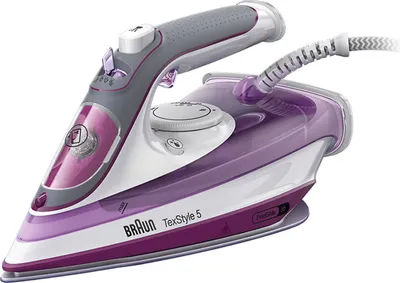Produktbild von Braun Household Braun TexStyle 5 SI 5037 VI Dampfbügeleisen-Bügeleisen mit FreeGlide 3D Bügelsohle, Vertikaldampf, 2700 Watt, Dampfstoß 200g/min, 300 ml Wassertank, Violett (0127406002)