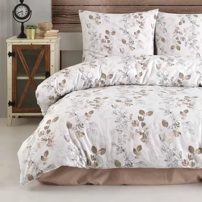 Produktbild von Bettwäsche-Set Bettbezug Kissenbezug - 100 % Baumwolle - 200 x 200 cm - Mit 2 Kissenbezügen 80 x 80 cm - 3-teilig