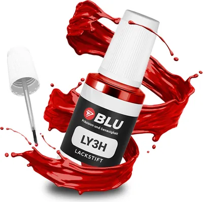 Produktbild von BLU Auto Lackstift Rot kompatibel für Volkswagen LY3H Laserrot | Auto Lack Reparatur Ausbesserungslack