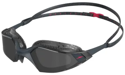Immagine prodotto di Speedo - Occhialini da nuoto "Aquapulse Pro" unisex, per uomo/donna, taglia unica (grigio ossido/rosso fenice)