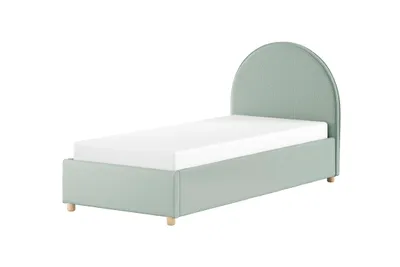 Produktbild von VIPACK - MOON Polsterbett 90x200cm mit Bettkasten, inkl Lattenrost, Bezug trendiger Boucle Stoff in Grün