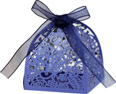 Produktbild von 50 Pack Laser Cut Rosen Hochzeit Gunst Boxen, Mini Geschenk-Boxen Für Bridal Shower Jahrestag Geburtstag Party Hochzeit Gunst