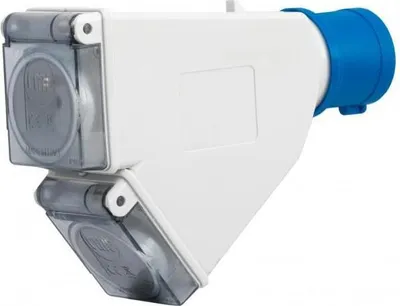 Immagine prodotto di Adattatore da campeggio - Spina 16 A/3 poli, 2 prese da 230 V, IP44