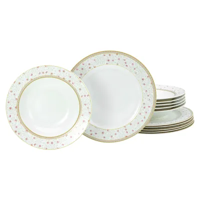 Obrázok produktu pre CreaTable, 17528, Emilia krémová biela, stolový servis 12-dielny, porcelán