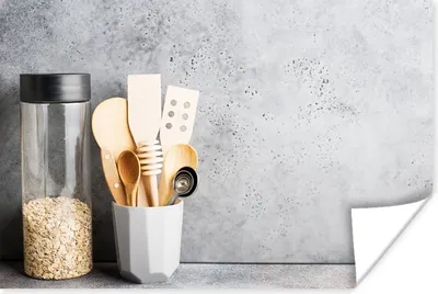 Produktbild von MuchoWow® Poster Müsli - Spatel - Küchenutensilien 120x80 cm - Bilder