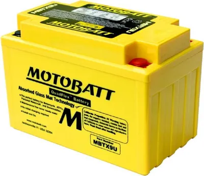 Immagine prodotto di MOTOBATT Batteria MotoBatt MBTX9U 12V 10,5Ah AGM precaricata sigillata - compatta, potente e senza manutenzione, 151x87x105 mm per moto e scooter