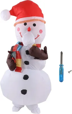 Obrázek produktu pro Nafukovací vánoční kostým – zábavný nafukovací kostým pro dospělé (150–190 cm), cosplay kostým sněhuláka
