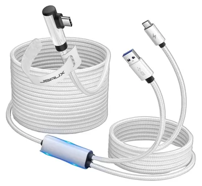 Immagine prodotto di cavo da 5M per Meta Oculus Quest Steam VR PC VR Pro USB-C angolato USB-A