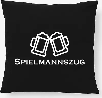 Produktbild von Huuraa Kissen Spielmannszug Schützenfest 40x40cm mit Füllung Black Baumwolle Dekokissen Geschenkidee