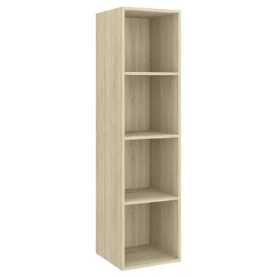 Image de vidaXL Armoire TV murale chêne Sonoma 37x37x142,5 cm Matériau dérivé du bois
