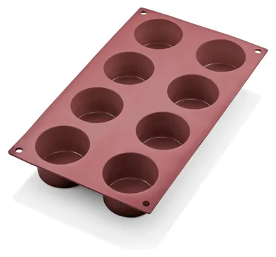 Zdjęcie produktu dla Ramekin Bakeflex, 8 foremek, Ø 6 cm, czerwony, silikonowy