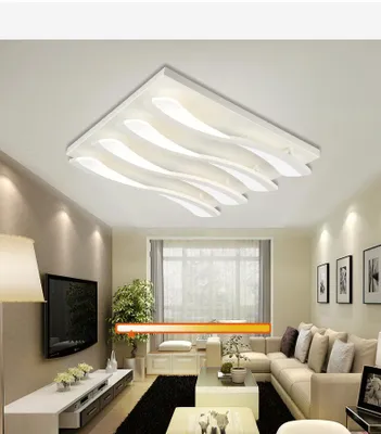Zdjęcie produktu dla 8028-66x66 Lampa sufitowa LED z pilotem Regulacja barwy/jasności światła Akrylowy klosz A+