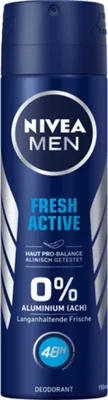 A close-up studio shot of a Nivea Men deodorant spray can against a white background.
