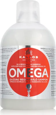 Produktbild von Kallos Omega Rich Regenerating Shampoo stärkendes Shampoo für geschädigtes Haar 1000 ml