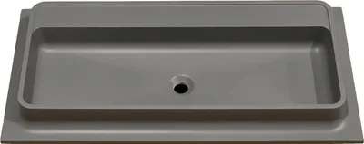 Produktbild von Aufsatzwaschbecken, rechteckig, grau, 100 x 50 cm