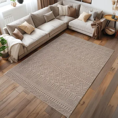 Produktbild von Homebyhome Teppich Wohnzimmer Bouclé Schlingenflor Skandi Stil Vintage Design Robust Superweich für Schlafzimmer, Grösse: 280x370 cm