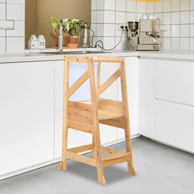 Produktbild von Fiqops Lernturm für Kinder Learning Tower Hochstuhl Lernstuhl Tritthocker