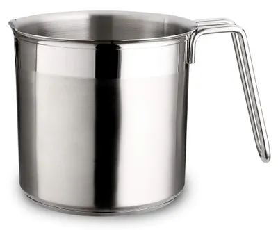 Milchtopf 1000 ml Edelstahl Sandwichboden Silber