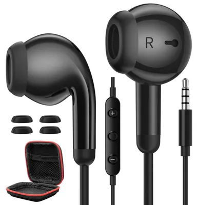 Image de Écouteurs intra-auriculaires avec câble de 3,5 mm - Noir - Réduction passive du bruit