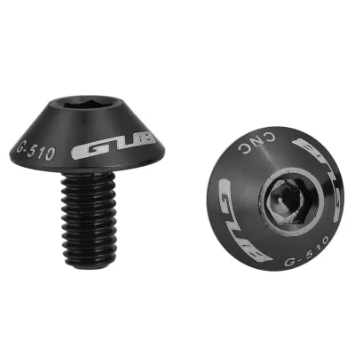 Zdjęcie produktu dla 2 sztuki GUB G-510 M5 * 12mm śruby do koszyków na bidon, czarne, do montażu na rowerze