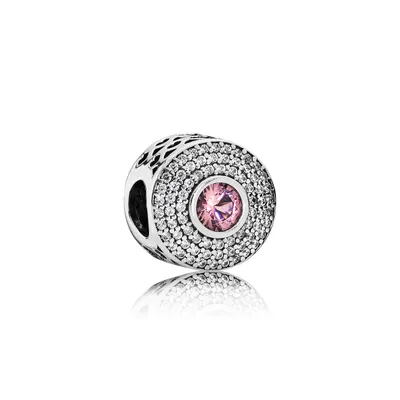 Produktbild von Pandora Charm Pavé-Herzens-Strahlenkranz Sterling-Silber 791763NBP