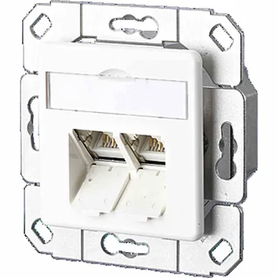 Produktbild von METZ CONNECT E-DAT C6A 2 Port UPk reinweiß