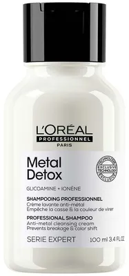 Productafbeelding van L'Oréal Professionnel - Metal Detox Shampoo Mini Tegen haarbreuk en kleurvervaging - 100 ml