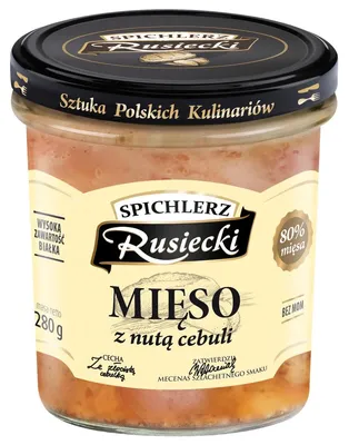 Zdjęcie produktu dla Spichlerz Rusiecki Mięso z nutą cebuli 280g