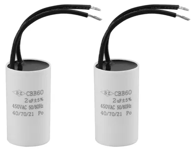CBB60 Kondensator 2 µF 450 V AC, 2 Stück, für Motoren