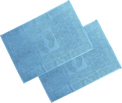 Immagine prodotto di Set di tappetini da bagno, composto da 2 pezzi, dimensioni 50 x 70 cm, 100% cotone, assorbenti, ideali per il bagno