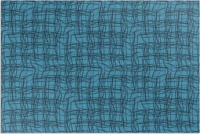 Produktbild von Gewebemuster aus unregelmäßigen Stofffäden – Vinylteppich – 120x180 cm – Outdoor Teppich – Terrasse – Wetterfest – Modern