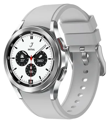 Produktbild von By Qubix passend für Samsung Galaxy Watch 4 Classic - 42 mm & 46 mm - Silikon-Sportband - Grau