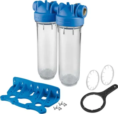 Produktbild von Doppeltes 2-Stufen-Filtergehäuse mit 3/4"-Anschluss