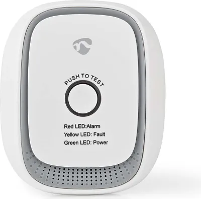 Produktbild von Nedis SmartLife Gasdetektor - Zigbee 3.0 - Netzstromversorgung - Sensorlebensdauer: 5 Jahre - EN 50194-1:2009 - Android / IOS - Mit Testtaste - 75 dB - Weiss