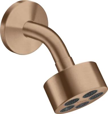 Produktbild von Kopfbrause AXOR ONE 75 1jet EcoSmart mit Brausearm brushed red gold brushed red gold