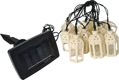 Produktbild von abc HOME | Lichterkette Laternen | LED´s | Solarpanel | Lichtsensor | 325 cm L