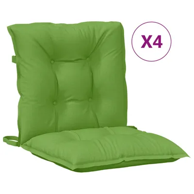 Produktbild von vidaXL Niedriglehner-Auflagen 4 Stk. Melange Grün 100x50x7 cm Stoff