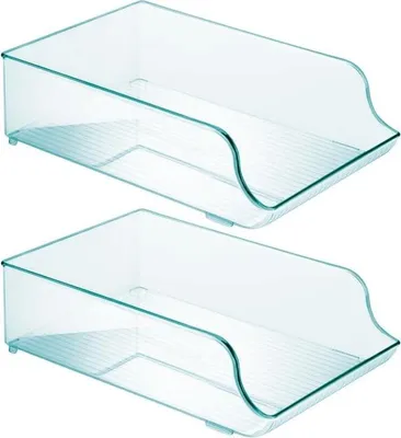 Produktbild von mDesign Flaschenregal Aufbewahrung Organizer 2er Set Kunststoff Hellblau