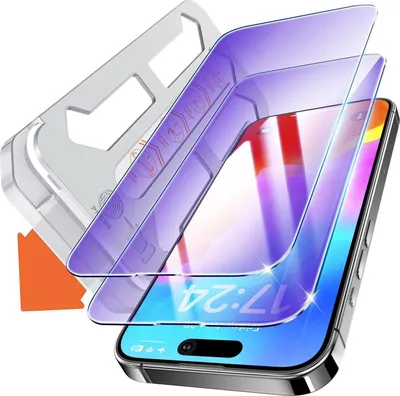 Produktbild von Tentoki Panzerglas iPhone 14 Pro Max Anti-Blaulicht 9H+ 2.5D 2 Stück