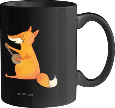 Produktbild von Mr. & Mrs. Panda Tasse Zauberhafte Ukulele - Schwarz - Geschenk, Trinkbecher, Musik, Lernen, Lieder, Kaffeetasse, Pott, Musikinstrument, Spaß, Kaffeebecher, Saiten