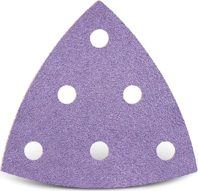 Produktbild von MENZER Purple HD Klett-Schleifblätter, 93 mm, 6-Loch, f. Deltaschleifer, Keramik-Mix (50 Stk.) K80