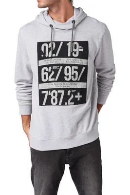 Produktbild von Herren Tom Tailor Hoodie Artwork Kapuzenpullover grau XL