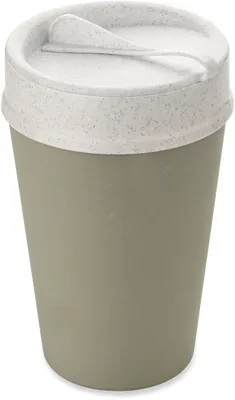 Immagine prodotto di Koziol Thermobecher Iso To Go, Isolierbecher, Kunststoff-Holz-Mix, Concrete Grey, 400 ml, 7001698