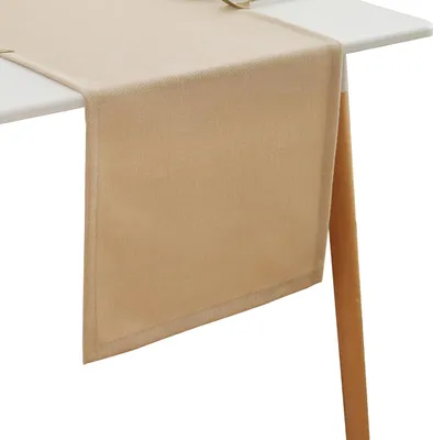 Immagine prodotto di REMZETTA, tovagliolo da tavolo effetto lino, lavabile, con trattamento idrorepellente, 40x180 cm, color beige