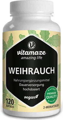 Produktbild von Weihrauch 900mg hochdosiert vegan, 120 St KAP