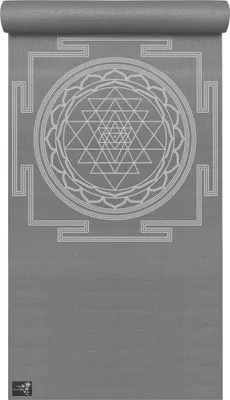 Zdjęcie produktu dla Yogistar Yogamatte Basic - Sri Yantra, Grafitowy, Maße: 183 cm X 61 cm X 4 mm